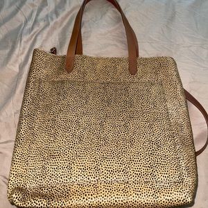Madewell Med. Transport Autumn Gold Calf Hair Tote